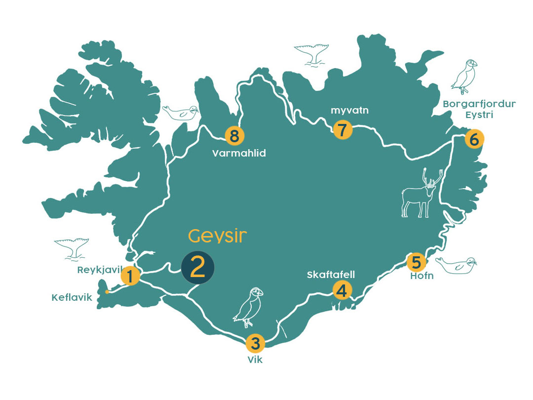 Roadtrip Kaart IJsland