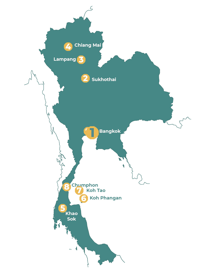 Thailand kaart